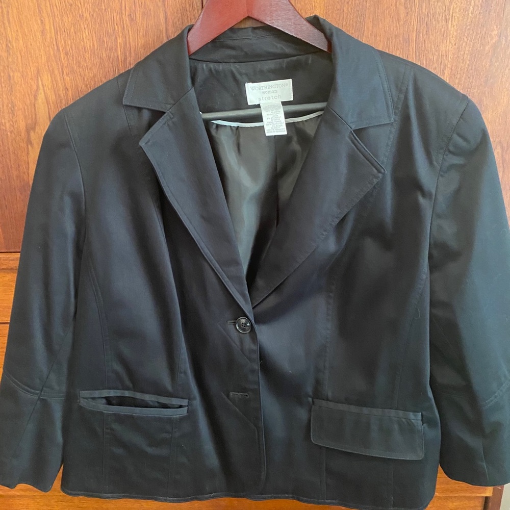 Worthington Women Stretch jacket sz 20 black